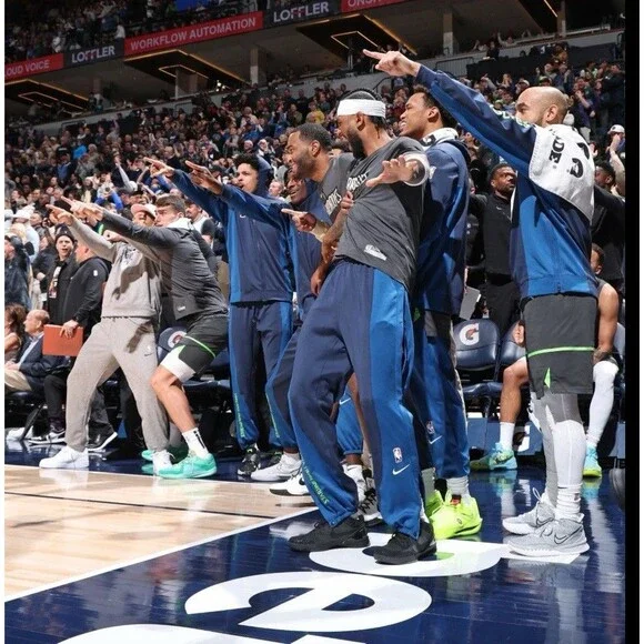 Naz Reid Game Worn UsedNike Pre Game Pants Timberwolves Size XXL Tall Blue